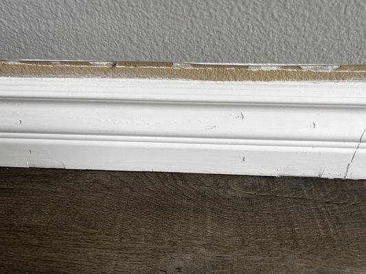 Damage to walls n baseboards