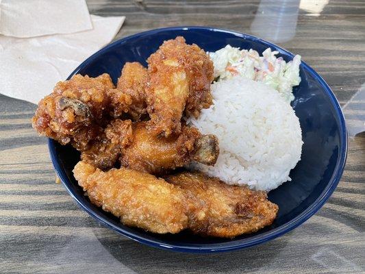 S1 Korean Crispy Wings with coleslaw