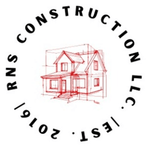 Official logo of RNS Construction LLC, depicting a red house sketch, symbolizing expert home construction and design services...