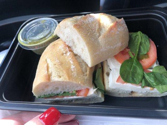 My favorite meal is always the caprese sandwich!