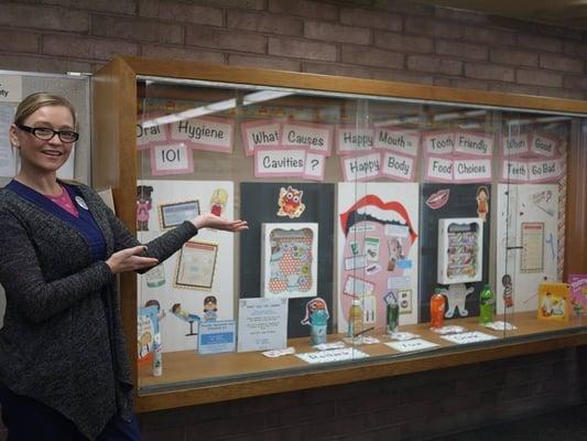 Dental Health Month display at the Concord library