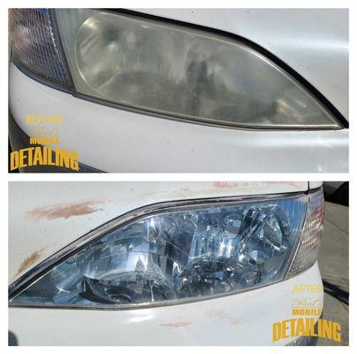 Headlight Restoration BEFORE & AFTER Paul's Mobile Detailing