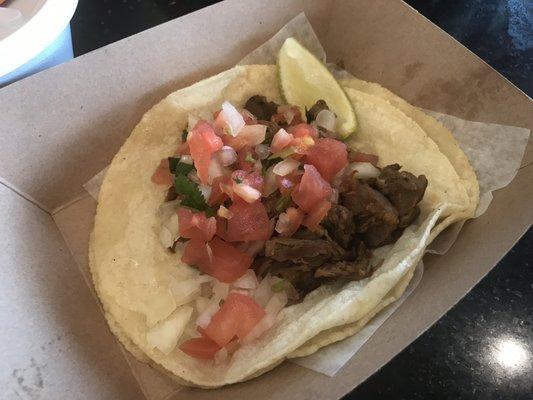 Single beef taco