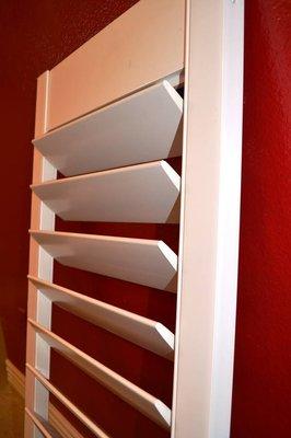 Composite plantation shutters - sometimes called engineerd wood, fake wood or faux wood - are made of engineered wood, which is MDF wrapped