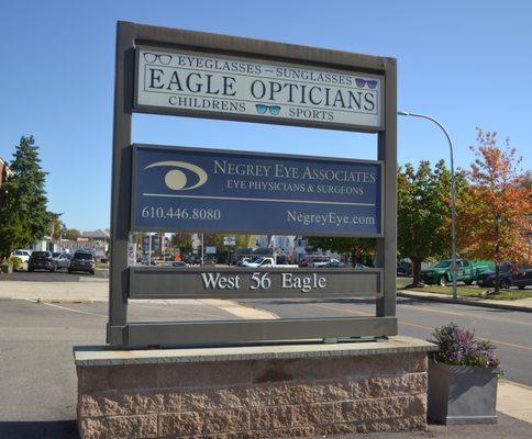 Signage on Eagle Road across from CVS.