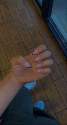 colored french tip acrylics