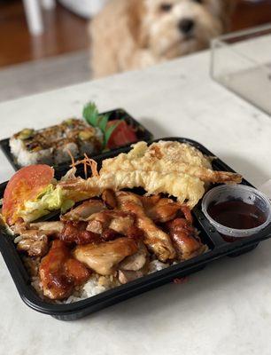 Chicken Teriyaki and Tempura Combo