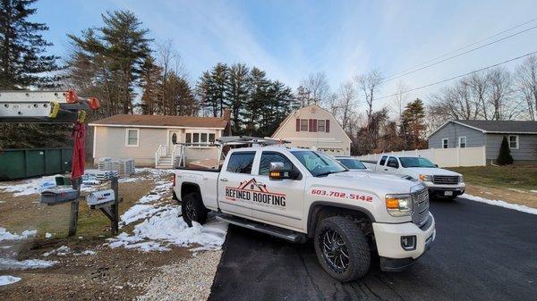 Back at it early this morning with another roof replacement here in Kingston NH  Free roof replacement quotes 603-702-5142