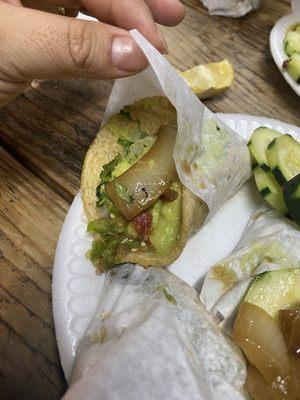 Taco de Al pastor con cebollitas