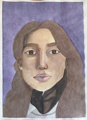 Watercolor self-portrait