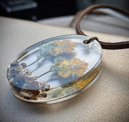 One of a kind Resin Custom made necklace