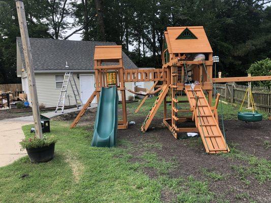 Brand new playset in replace of the old one