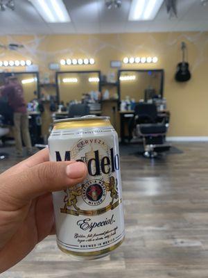 Just sipping during my haircut