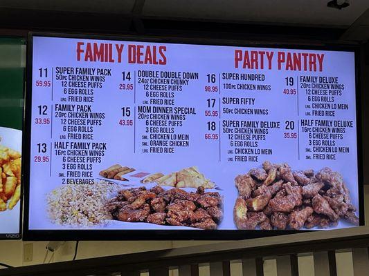 Family Deals and Party Packs