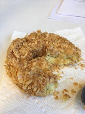 Glazed coconut donut