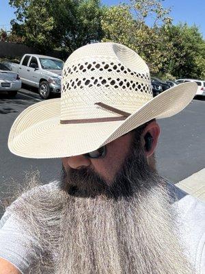 New Rodeo King straw hat.