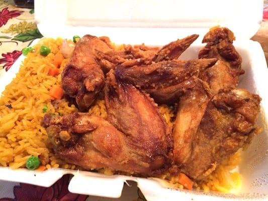 4 wings and fried rice: $5.25