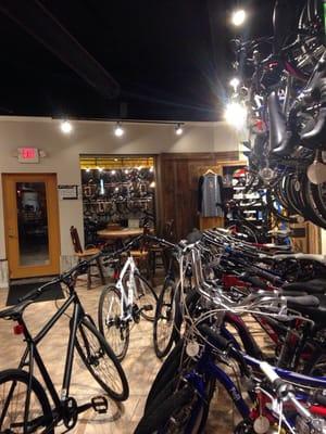 The front of the store, bicycle side.