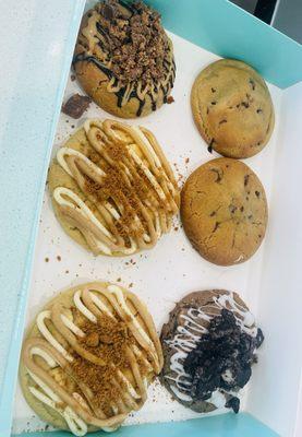 Cookie Butter, The Reverse, Traditional Choc Chip, & Cookies n Cream