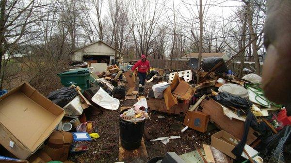 Hoarder house. Over 300 cubic yards of trash #dtspropertymanagement #wegetitdone