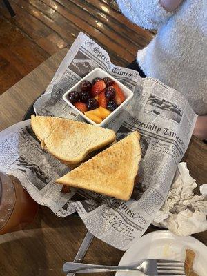 Fried Green BLT with seasonal fruit!