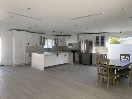 Lights, chandelier. Kitchen renovation