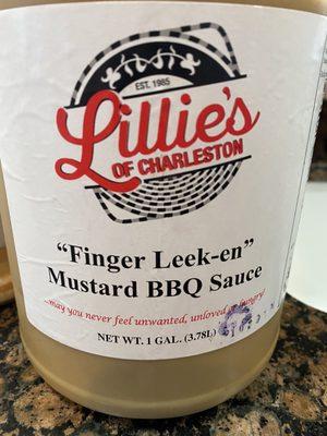 Lillie's of Charleston Mustard based BBQ Sauce!!