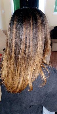 Ombré color and highlights