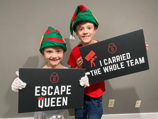 Our kids after playing Saving Santa