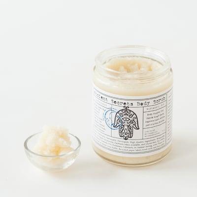 Ancient Secrets Body Scrub - Perfect for moisturizing exfoliation in the bath.