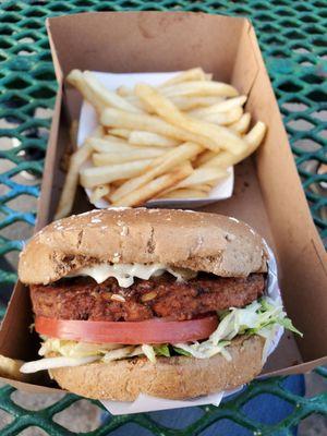 Veggie burger (not their new Impossible) and fries