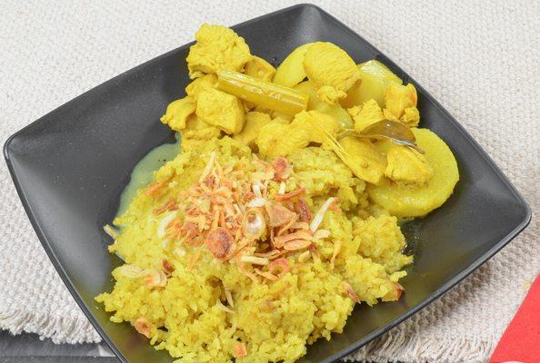 Indonesian Chicken Curry with yellow rice (weekends only)