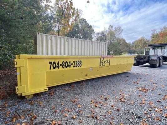 Our 20 yard dumpster on a new project in Salisbury NC!