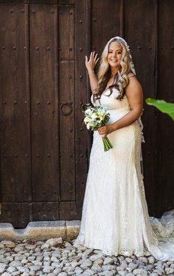 Alexa, your tan and  wedding in Spain go hand in hand. You are beautiful!