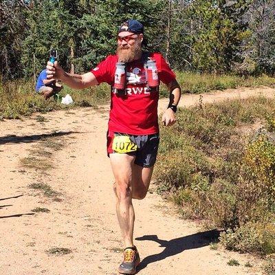 Running the RRR 60 mile ultra in Steamboat Springs, CO.