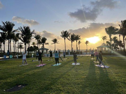 Lauderdale-by-the-Sea Sunrise Yoga led by Mind's Eye Day Spa Inc.