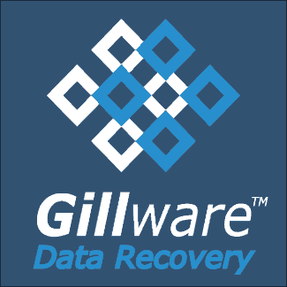 Gillware Data Recovery Square Logo Blue Background