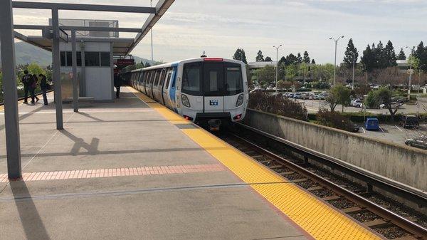 The back of the Bart train.