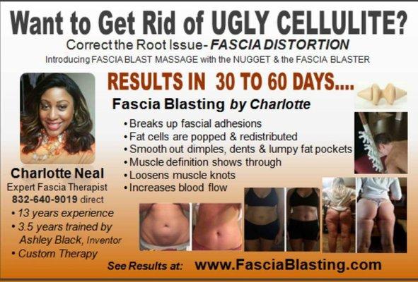 Want to get rid of cellulite, dimples or body contouring to Slender or Spot reduce any body part- Try Fascia Blasting