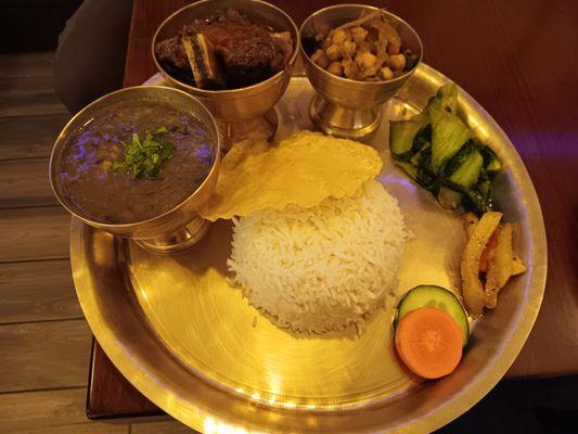 Beef thali