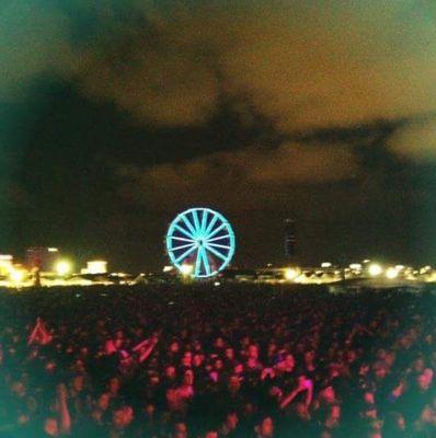 Surrounded by water, AC skyline lights in the background. Big enough space for massive amounts of people and a ferris wheel Awesome.