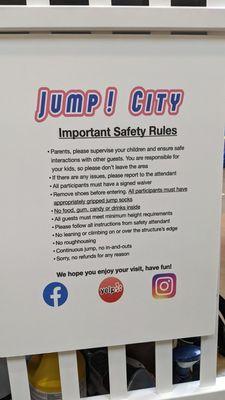 Jump city safety rules