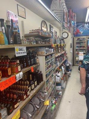 Hard alcohol section