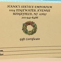 We offer Gift Certificates for those difficult people on your Holiday List.