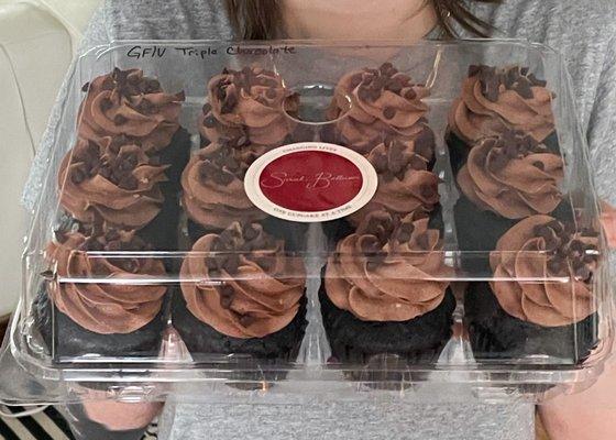 GF/V Triple Chocolate cupcakes