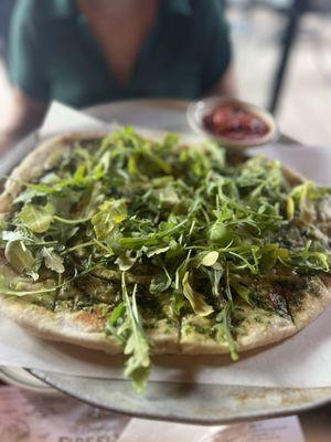 Arugula garlic bread