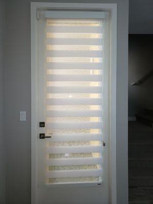 Zebra Style Shade for a French Door