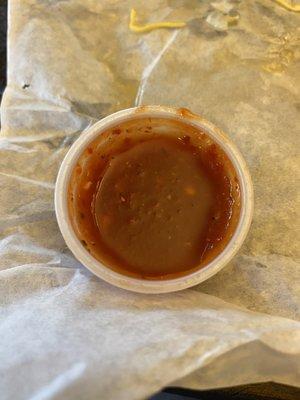 Red sauce: heavy on the tomato paste, low on the spice