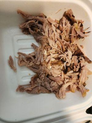 Replacement pulled pork after I returned and complained.