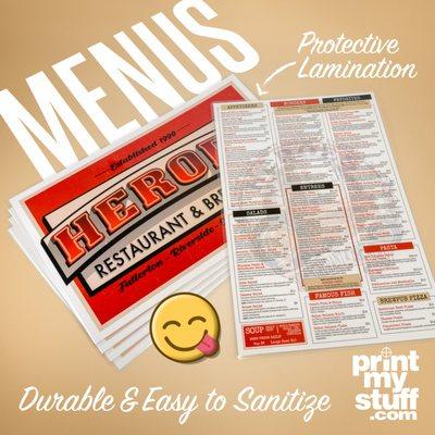 Need to present a list of your products or services to your customers (aka "menus")? Give us a call!